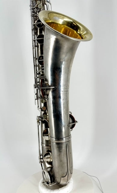 1928 Conn New Wonder Series 2 Silver Plated Baritone Saxophone Ser 